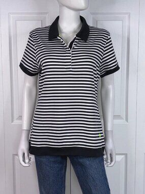 UNDER ARMOUR Women's large striped polo shirt NEW